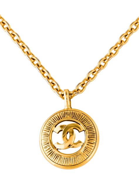 chanel medallion necklace|chanel style long necklace.